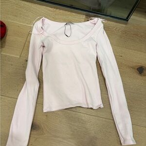 Zara Pink Fitted Longsleeve